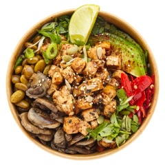 Spicy peanut shichimi tofu Spicy peanut shichimi tofu