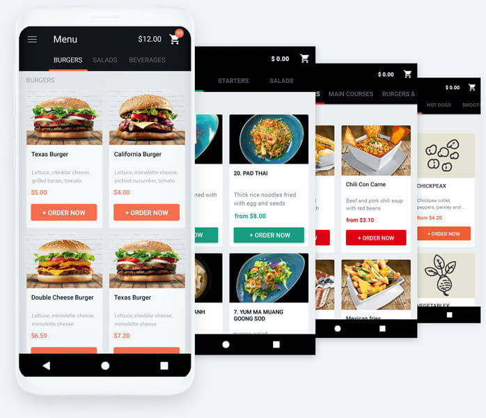 Restaurant online ordering app for Android