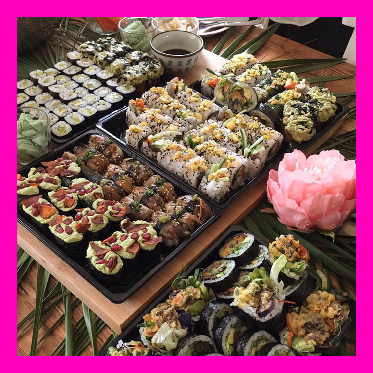 Sushi wegetariańskie - zestaw na imprezę ze znajomymi